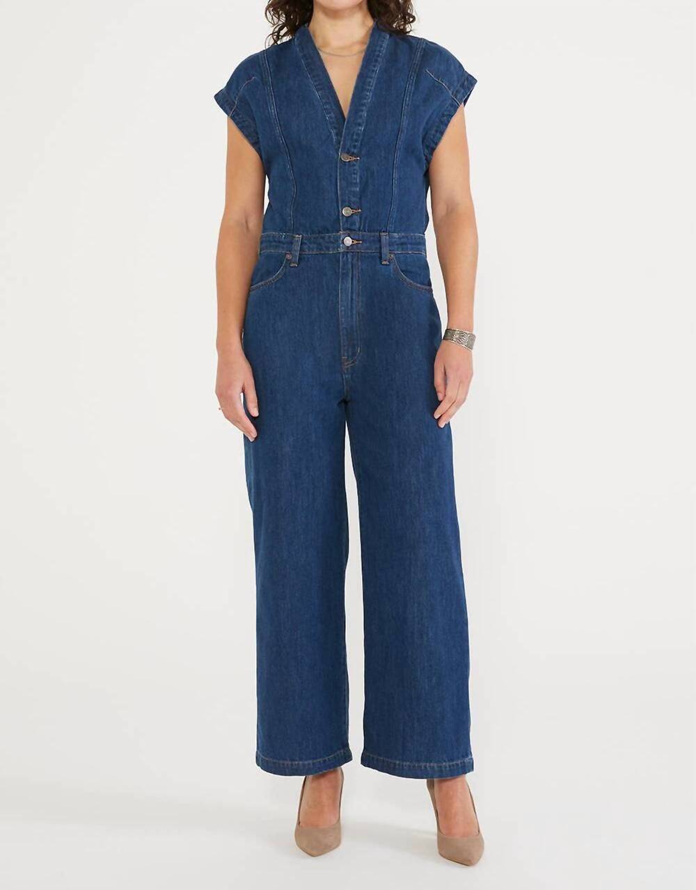 NEW ETICA celestine wide leg jumpsuit in shallows